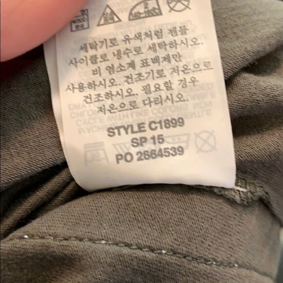 J Crew Metallic Striped/Green V-Neck Top - Picture 6 of 6